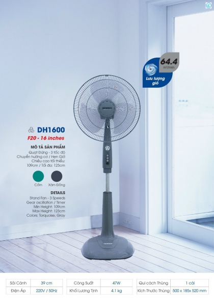 QUẠT ĐỨNG DH1600