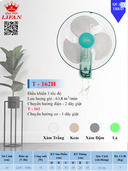 QUẠT TREO LIFAN T-162H